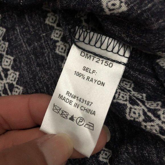 Fab’ Rik long sleeve cold shoulder tie waist blouse top Bell Sleeve Size Large - Picture 6 of 10